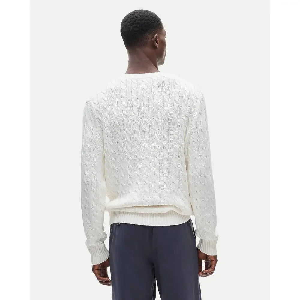 J.Crew Mens Heritage cotton cable-knit sweater S